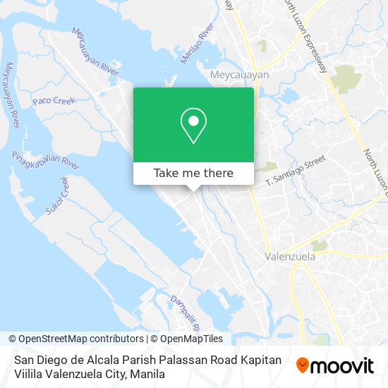 San Diego de Alcala Parish Palassan Road Kapitan Viilila Valenzuela City map