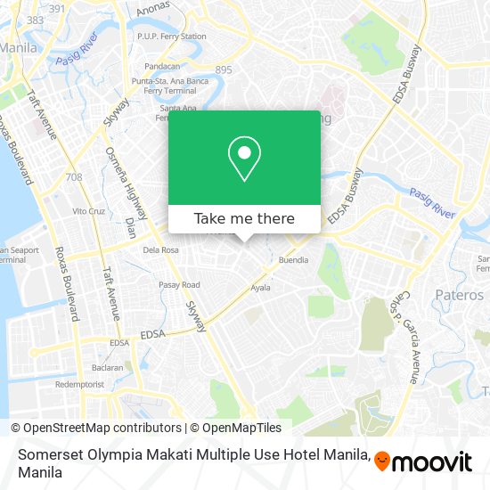 Somerset Olympia Makati Multiple Use Hotel Manila map
