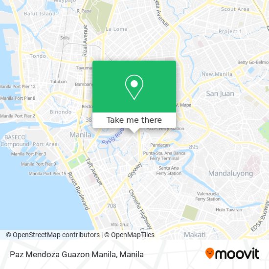 Paz Mendoza Guazon Manila map