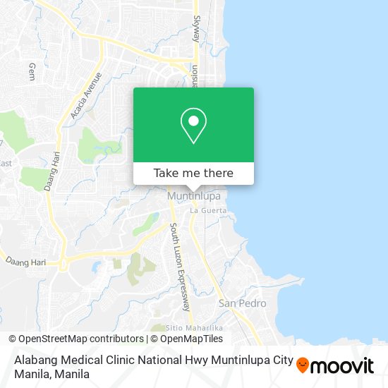 Alabang Medical Clinic National Hwy Muntinlupa City Manila map