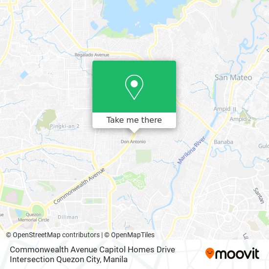 Commonwealth Avenue Capitol Homes Drive Intersection Quezon City map