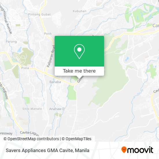 Savers Appliances GMA Cavite map