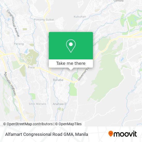 Alfamart Congressional Road GMA map