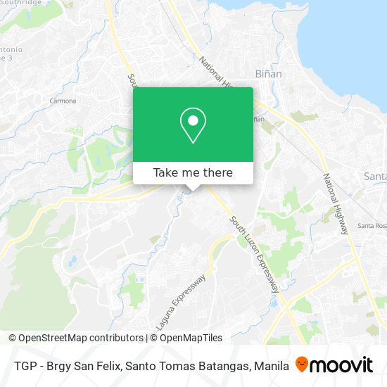 TGP - Brgy San Felix, Santo Tomas Batangas map