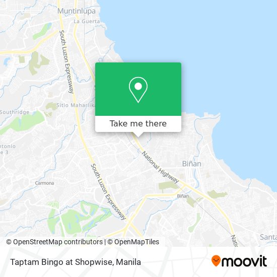 Taptam Bingo at Shopwise map