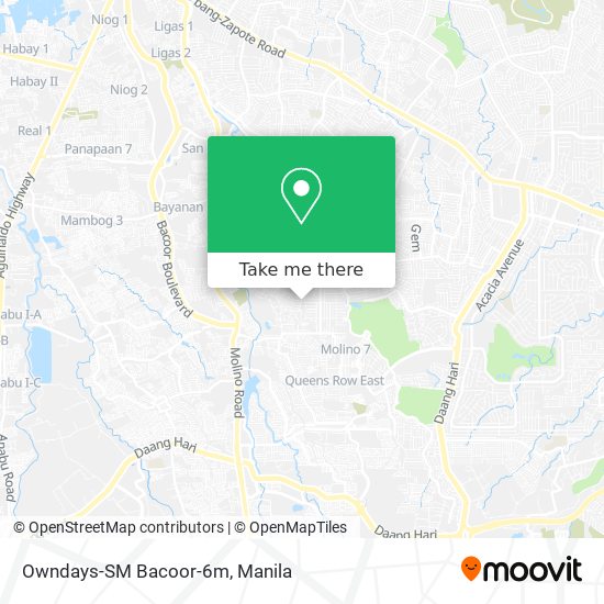 Owndays-SM Bacoor-6m map