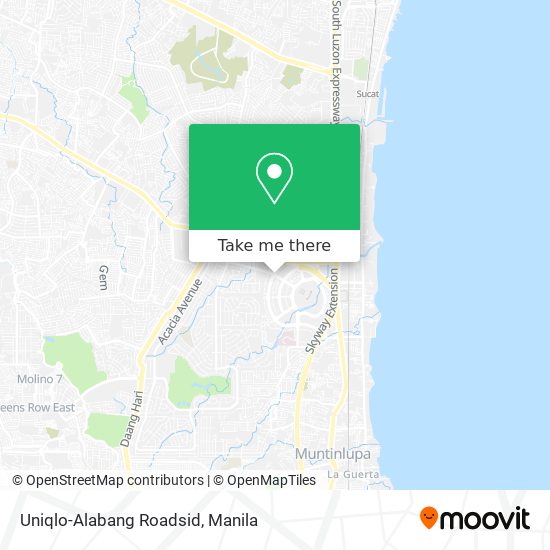 Uniqlo-Alabang Roadsid map