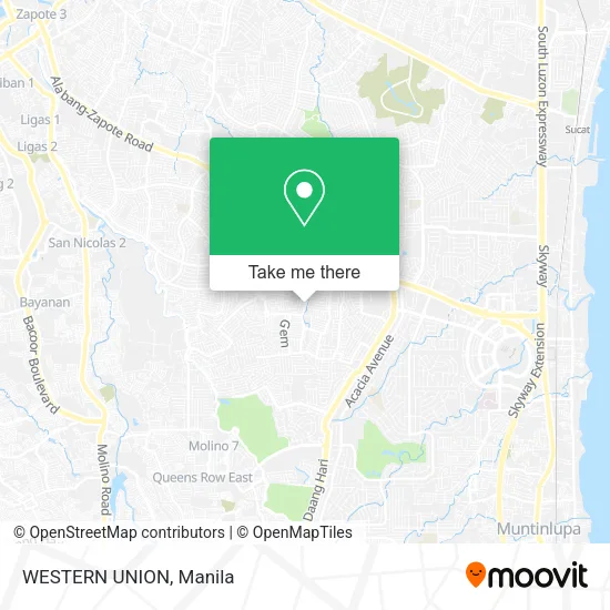 WESTERN UNION map