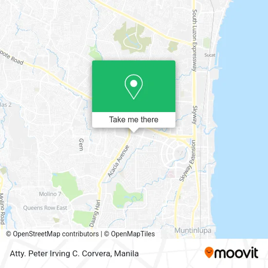 Atty. Peter Irving C. Corvera map