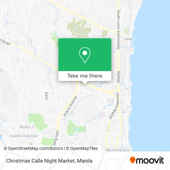 Christmas Calle Night Market map