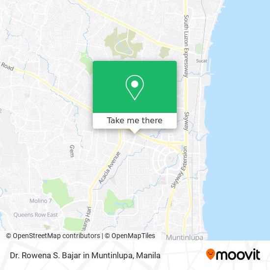 Dr. Rowena S. Bajar in Muntinlupa map