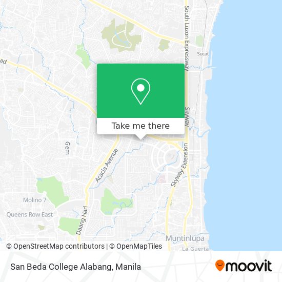 San Beda College Alabang map