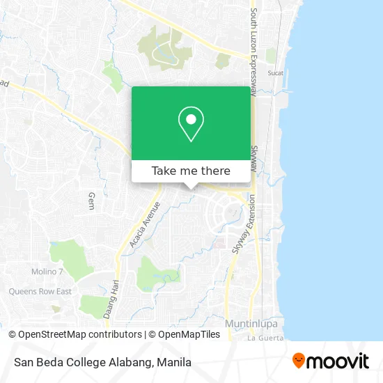 San Beda College Alabang map