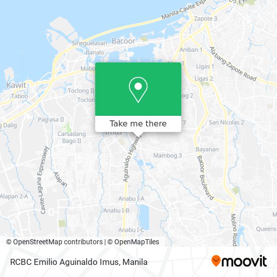 RCBC Emilio Aguinaldo Imus map