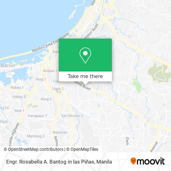 Engr. Rosabella A. Bantog in las Piñas map