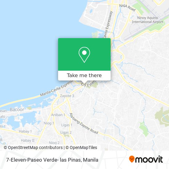 7-Eleven-Paseo Verde- las Pinas map