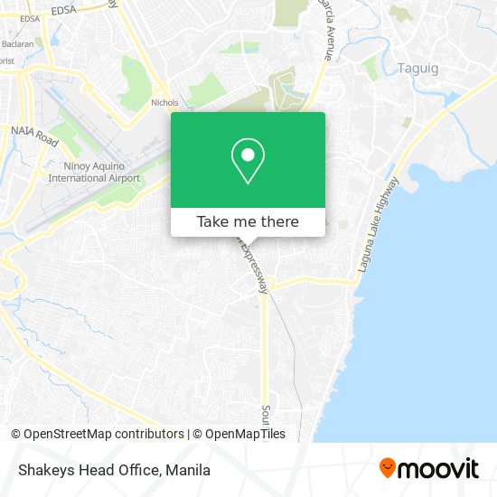 Shakeys Head Office map