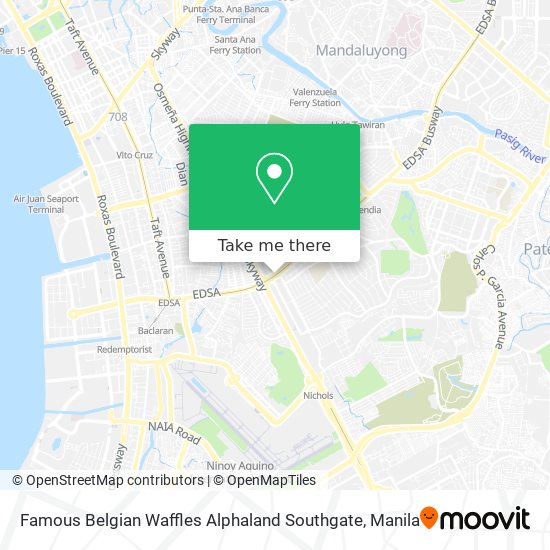 Famous Belgian Waffles Alphaland Southgate map