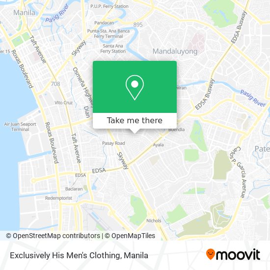 Exclusively His Men's Clothing map