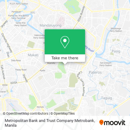 Metropolitan Bank and Trust Company Metrobank map