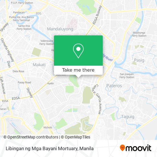 Libingan ng Mga Bayani Mortuary map