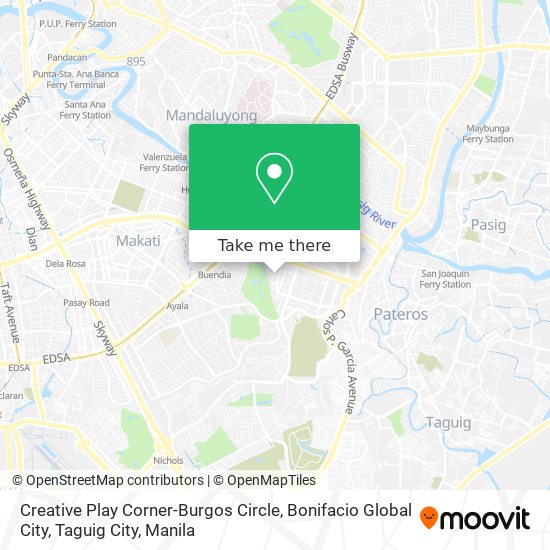 Creative Play Corner-Burgos Circle, Bonifacio Global City, Taguig City map