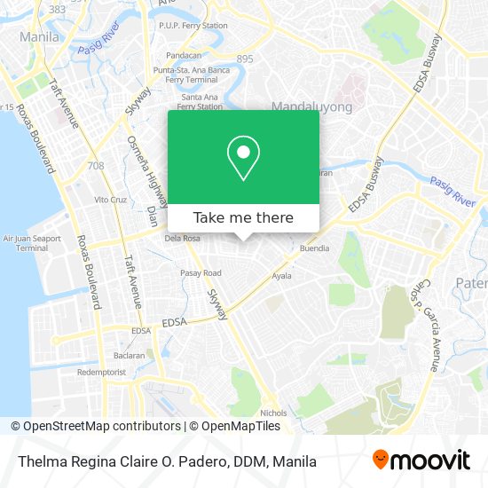 Thelma Regina Claire O. Padero, DDM map