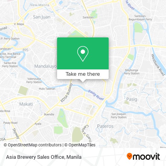 Asia Brewery Sales Office map