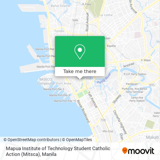 Mapua Institute of Technology Student Catholic Action (Mitsca) map