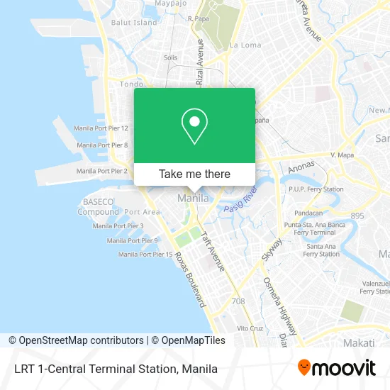 LRT 1-Central Terminal Station map