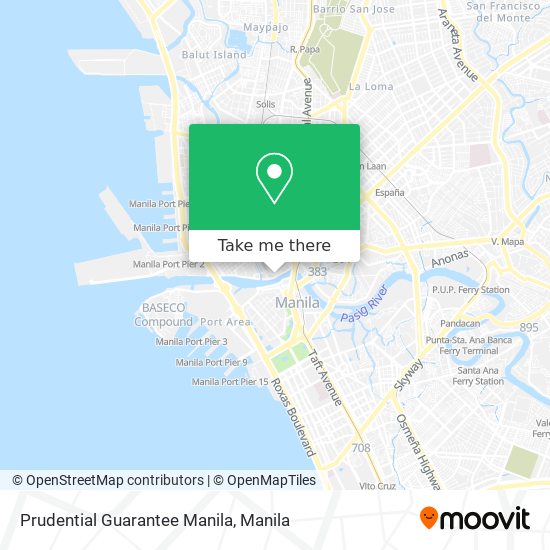 Prudential Guarantee Manila map