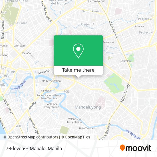 7-Eleven-F. Manalo map