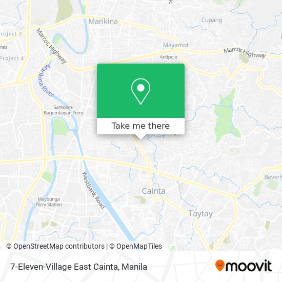 7-Eleven-Village East Cainta map