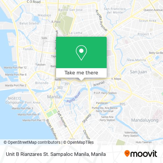 Unit B Rianzares St. Sampaloc Manila map