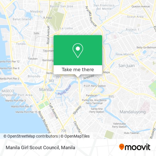 Manila Girl Scout Council map