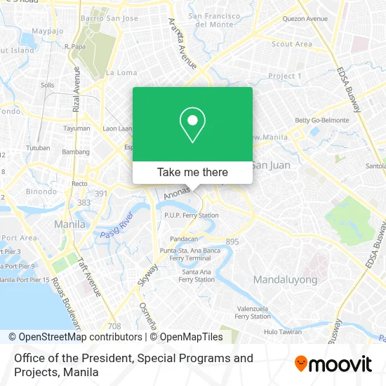 Office of the President, Special Programs and Projects map