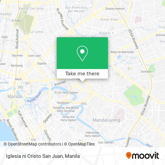 Iglesia ni Cristo San Juan map