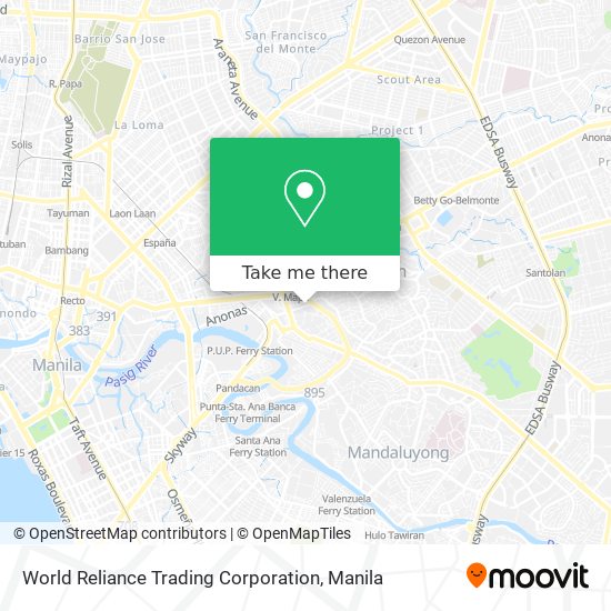 World Reliance Trading Corporation map
