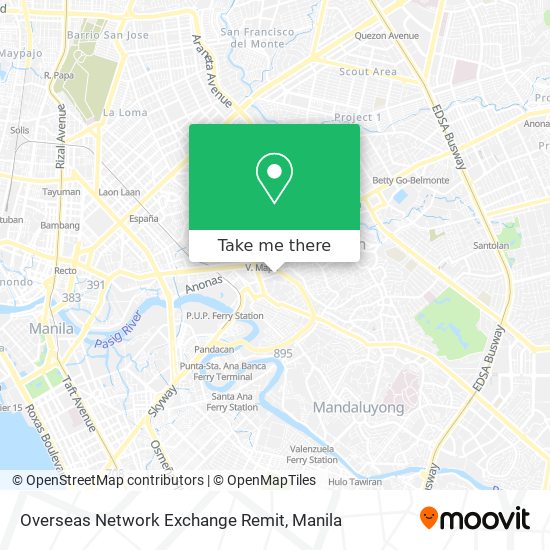 Overseas Network Exchange Remit map