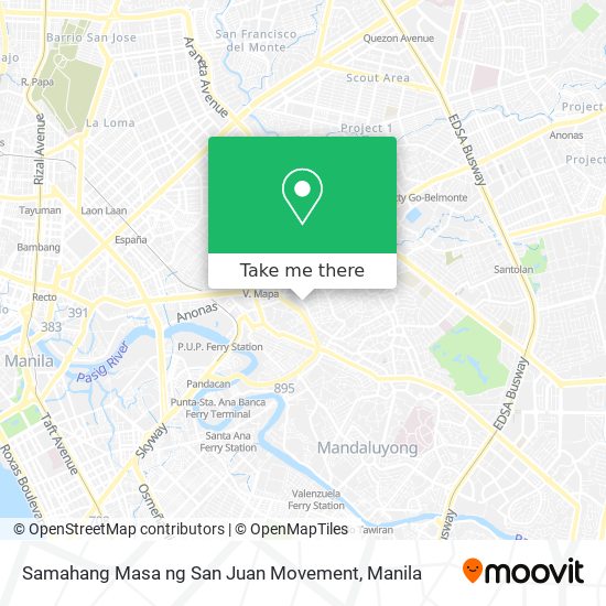 Samahang Masa ng San Juan Movement map