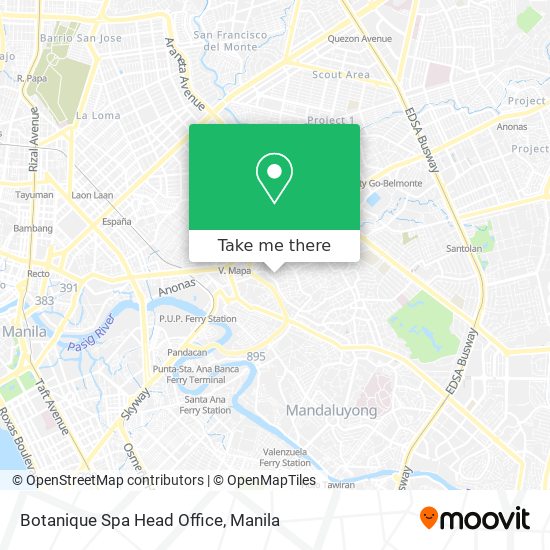 Botanique Spa Head Office map