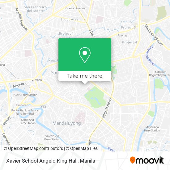 Xavier School Angelo King Hall map