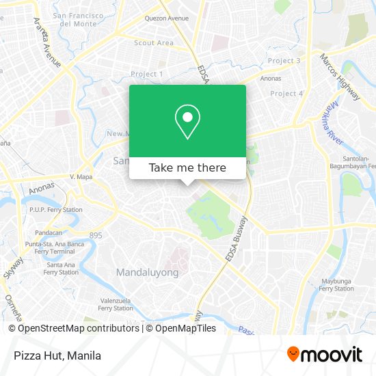 Pizza Hut map