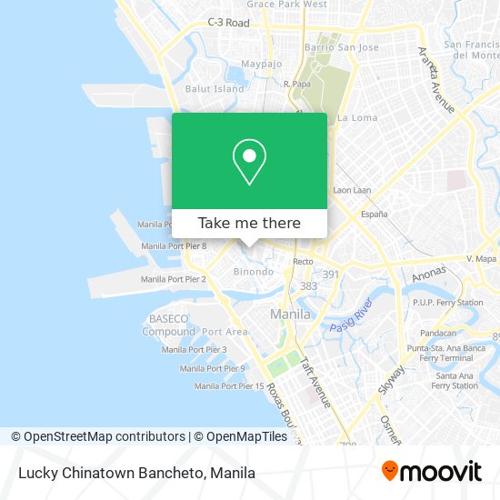 Lucky Chinatown Bancheto map