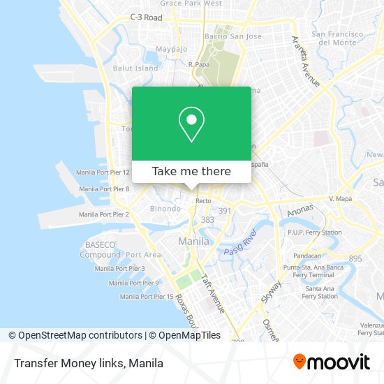 Transfer Money links map