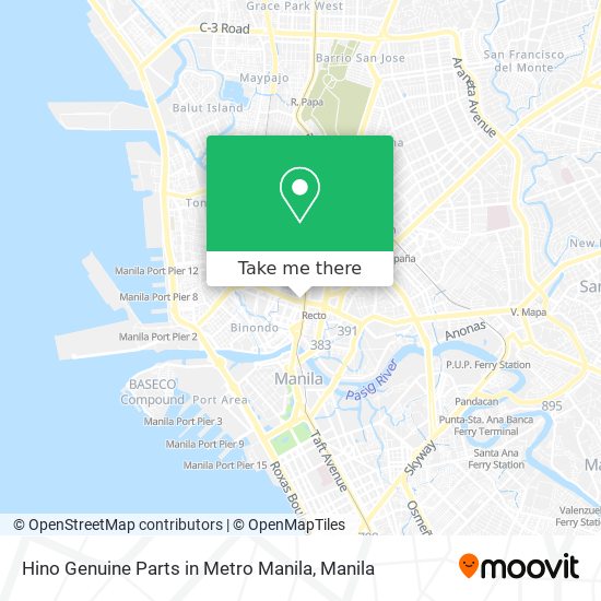 Hino Genuine Parts in Metro Manila map