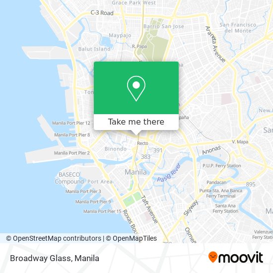 Broadway Glass map