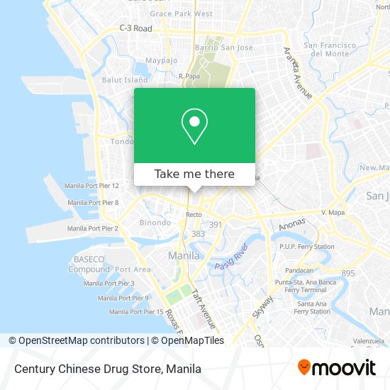 Century Chinese Drug Store map