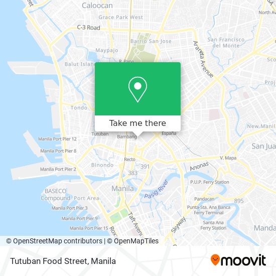 Tutuban Food Street map