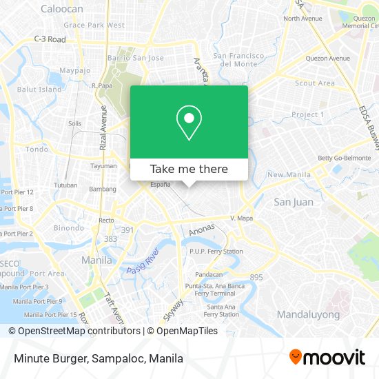 Minute Burger, Sampaloc map